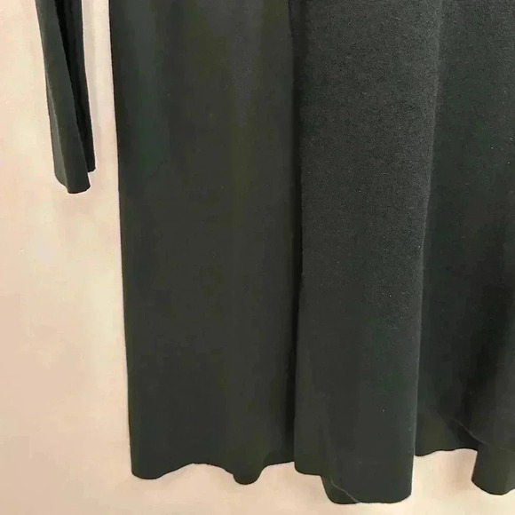 COS Wool Cotton Blend A-Line Long Sleeve Shift Jersey Dress Wool Panel Green M - Picture 8 of 16